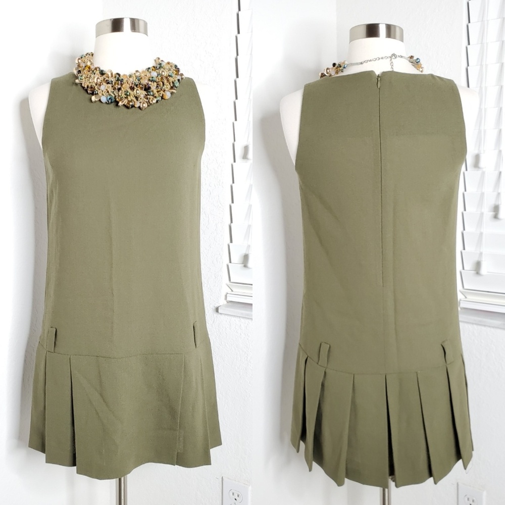 ERMANNO SCERVINO Drop Waist Pleated Dress 0.